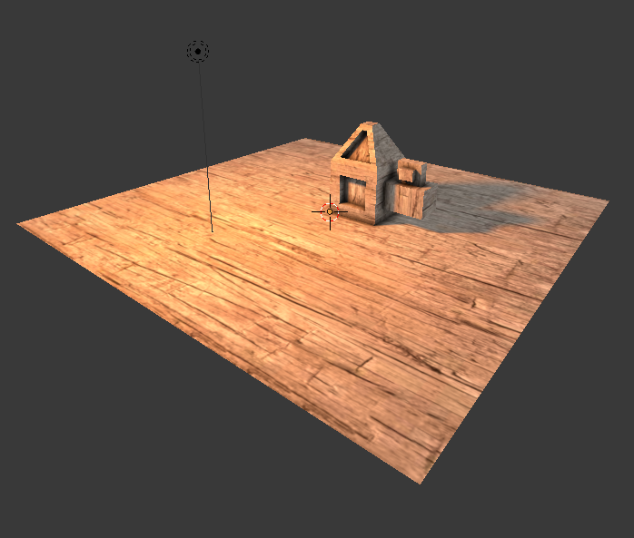 Final lightmapped scene with two objects.